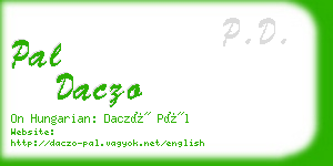 pal daczo business card